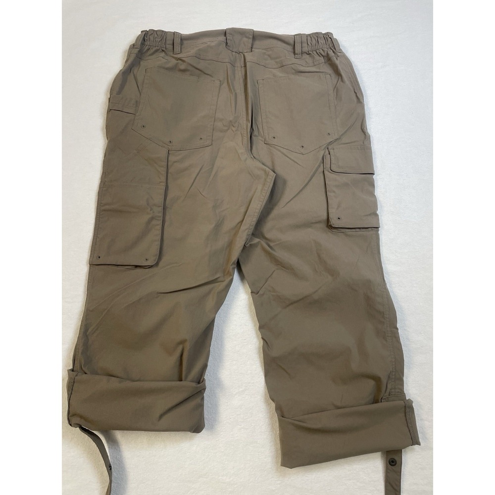 Duluth Trading Carpenter Pants 14x31" Curvesetter Elastic Waistband Cargo Khaki - Picture 12 of 16